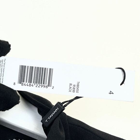 NWT T Tahari Pleated Sleeveless V Neck Sheath Dress  US 4 - Picture 12 of 12